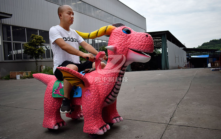 廣場兒童仿真恐龍車